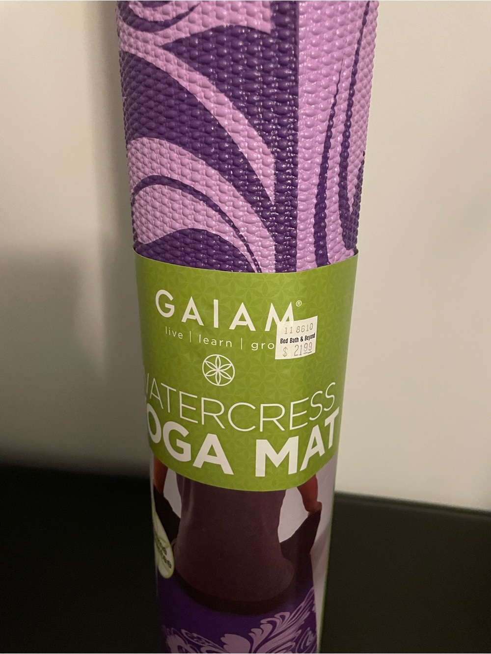 GAIAM Purple Patterned Watercress Yoga Mat
